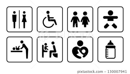 Toilet pictogram icon 130007941