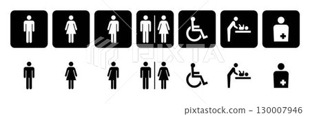 Toilet pictogram icon Toilet pictogram icon 130007946