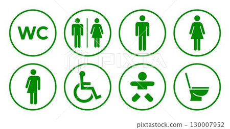 Toilet pictogram icon Toilet pictogram icon 130007952