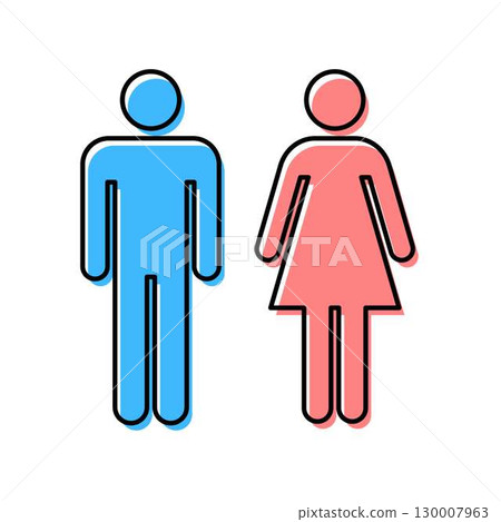 Toilet pictogram icon 130007963