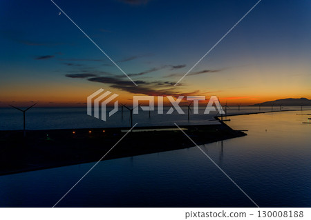 Dusk of Akita harbor Dusk of Akita harbor 130008188