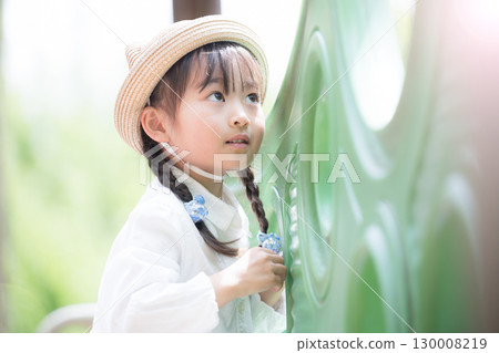 Close-up of children playing in the park - an image of the future and hope 130008219