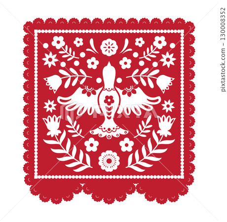 Papel Picado Bird Floral Ornament 130008352