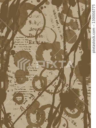 Grunge art with handwritten lines and typography 130008775