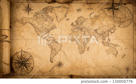 AI Image: Image of an old map 130008776