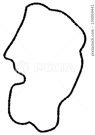 Hand-drawn, casual Yamagata prefecture map illustration Hand-drawn, casual Yamagata prefecture map illustration 130009441