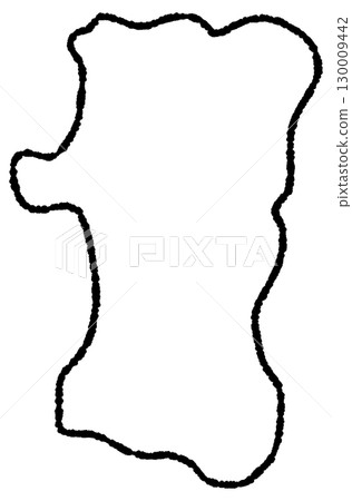 Hand-drawn, casual map illustration of Akita prefecture Hand-drawn, casual map illustration of Akita prefecture 130009442