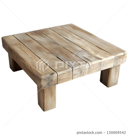 Wooden table with a brown top and wooden legs 130009542