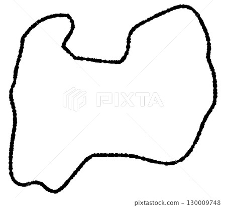 Hand-drawn, casual Toyama prefecture map illustration Hand-drawn, casual Toyama prefecture map illustration 130009748