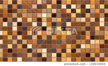 "AI Image" Brown mosaic tile background material 130010004