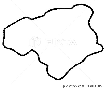 Hand-drawn, casual Tokushima prefecture map illustration 130010050