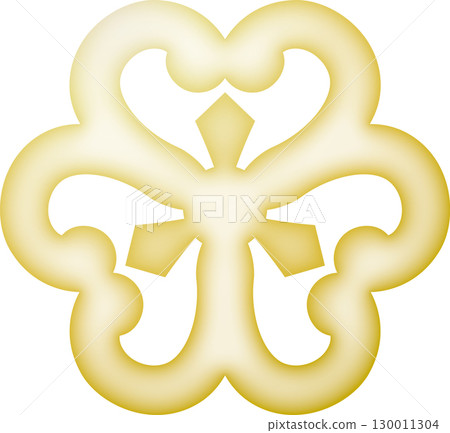 Family crest: Taiyin Katabami No. 2 [Gold] 130011304