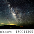 Night Missile Interception Over Israel with Milky Way 130011395