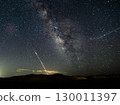 Night Missile Interception Over Israel with Milky Way 130011397