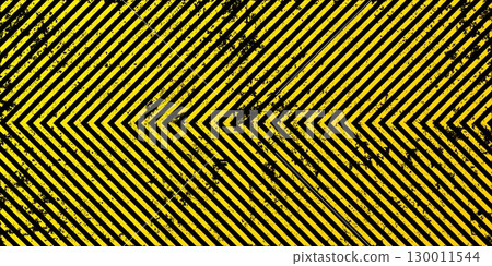 Warning sign with yellow and black diagonal lines. Attention, danger or caution symbol. Construction site signage, road safety notice, hazard banner, security alert shield. Vector illustration Warning sign with yellow and black diagonal lines. Attention, danger or caution symbol. Construction site signage, road safety notice, hazard banner, security alert shield. Vector illustration 130011544