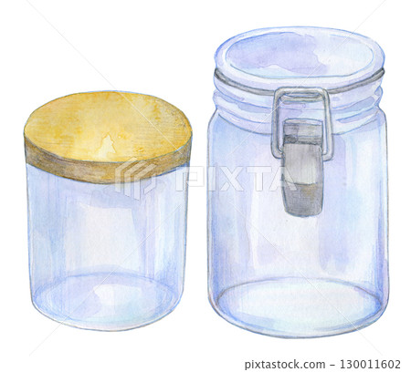 玻璃罐的水彩插圖 玻璃罐的水彩插圖 130011602