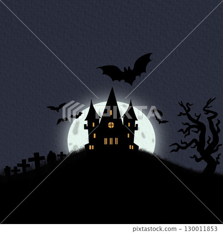 halloween, moon, silhouette 130011853