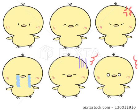 6 個小小雞面部表情 130011910