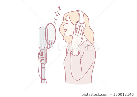 Singer, blogger and radio program concept 130012146