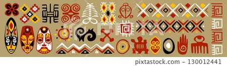 African symbol doodle set African symbol doodle set 130012441