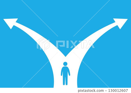 十字路口、人生選擇的插圖 130012607