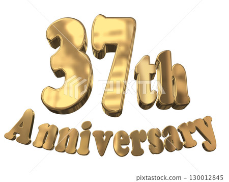 3DCG text "37th Anniversary/37th Anniversary Mark Sparkle" 130012845
