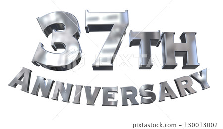 3DCG文字“37週年/37週年紀念馬克·斯帕克” 3DCG文字“37週年/37週年紀念馬克·斯帕克” 130013002