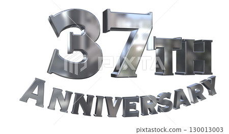 3DCG文字“37週年/37週年紀念馬克·斯帕克” 3DCG文字“37週年/37週年紀念馬克·斯帕克” 130013003