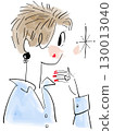 Illustration of a girl with short hair 130013040