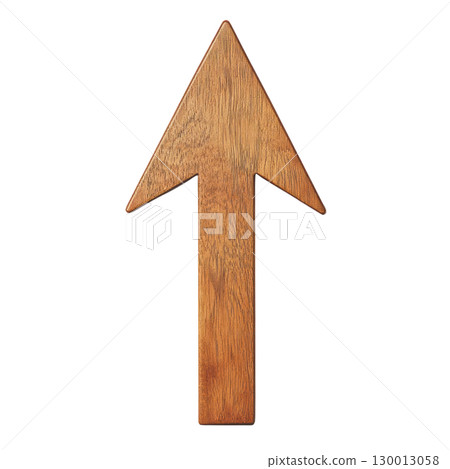 Wooden arrow shape with a sleek design used for decoration or signage in various settings 130013058