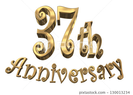 3DCG text "37th Anniversary/37th Anniversary Mark Sparkle" 3DCG text "37th Anniversary/37th Anniversary Mark Sparkle" 130013234