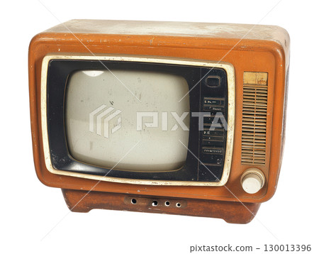 Vintage television set showcasing classic design and retro aesthetic from the mid 20th century Vintage television set showcasing classic design and retro aesthetic from the mid 20th century 130013396