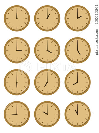 每小時時鐘的插圖 130013861