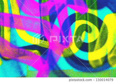 Vibrant Graffiti Swirl in Neon Pink, Blue, Yellow for 80s, Funky Design Vibrant Graffiti Swirl in Neon Pink, Blue, Yellow for 80s, Funky Design 130014079