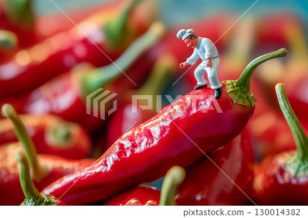 Tiny Chef on a Giant Chili Pepper. 130014382