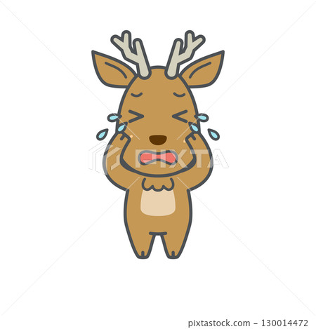 鹿插畫(雄性,哭泣) 鹿插畫(雄性,哭泣) 130014472