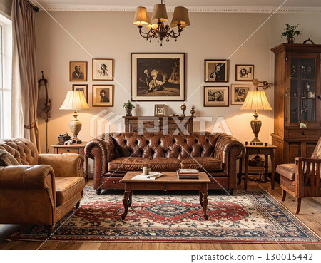 Living room interior coordination vintage 130015442