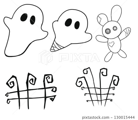 Halloween ghost and rabbit 130015444