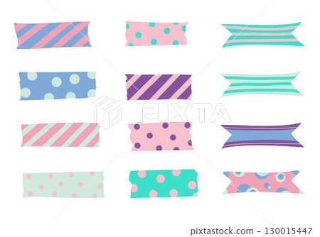 Colorful masking tape set (without main lines) Colorful masking tape set (without main lines) 130015447