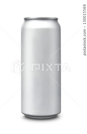 Blank aluminum can standing on transparent background Blank aluminum can standing on transparent background 130015569