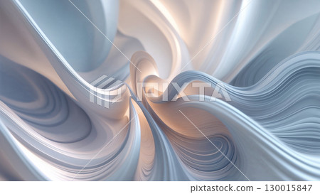 Abstract light blue and beige wavy stripes creating a swirling pattern Abstract light blue and beige wavy stripes creating a swirling pattern 130015847