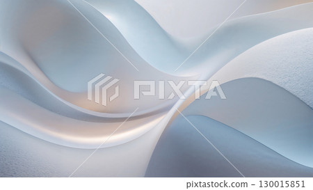 Abstract white and blue pastel wavy background creating smooth shapes Abstract white and blue pastel wavy background creating smooth shapes 130015851