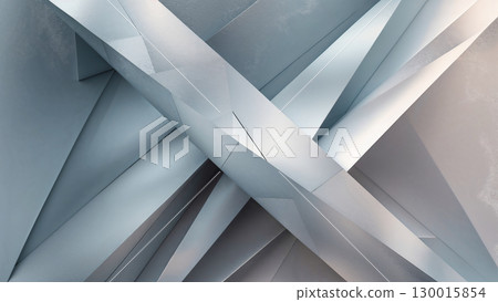 Abstract geometric metallic structure creating dynamic composition Abstract geometric metallic structure creating dynamic composition 130015854