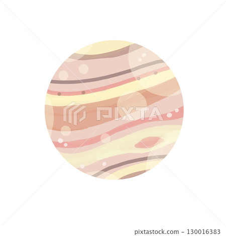 Colorful and cute polka dot and striped pink Jupiter illustration Colorful and cute polka dot and striped pink Jupiter illustration 130016383