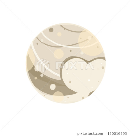 可愛又萌的馬鈴薯般的冥王星插畫 130016393