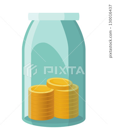 Investing bottle money, icon. Money growing concept, finance savings tree, finances investment. Money growing plant step with deposit coin in bank concept Investing bottle money, icon. Money growing concept, finance savings tree, finances investment. Money growing plant step with deposit coin in bank concept 130016437
