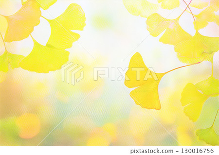Yellow ginkgo background material 130016756