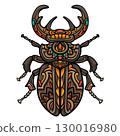 Bug insect mandala arts isolated on white background 130016980