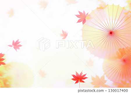 秋葉和日本傘背景材料 秋葉和日本傘背景材料 130017400