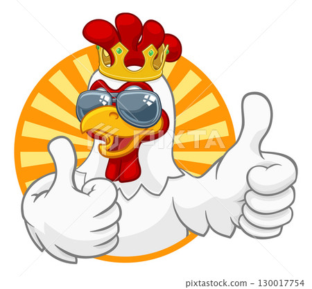 Cool King Chicken Rooster Cockerel Bird Cartoon Cool King Chicken Rooster Cockerel Bird Cartoon 130017754